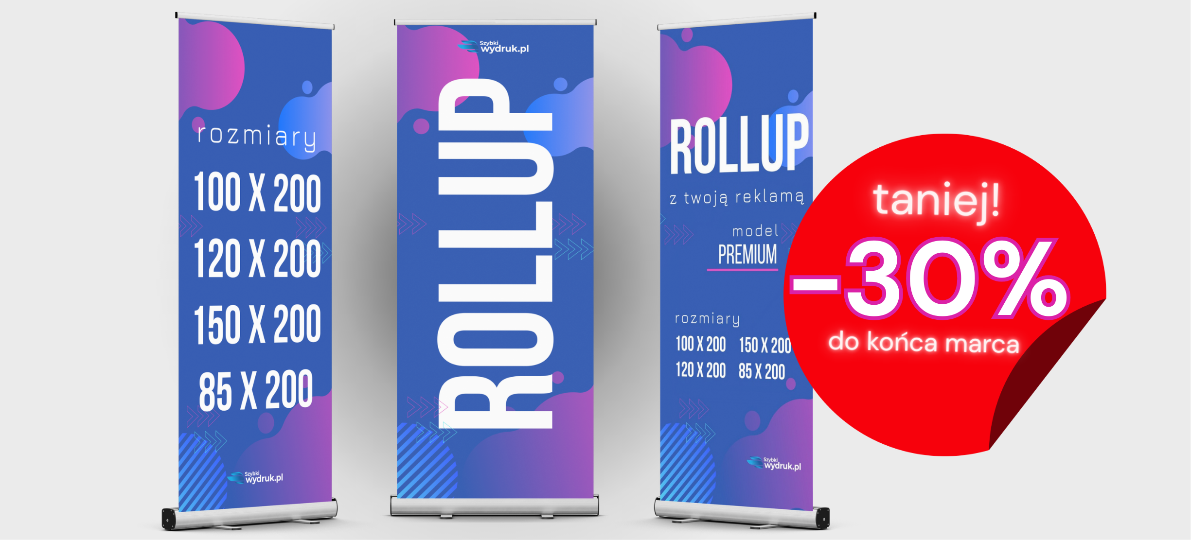 <h1 class="bg-color" data-color="#ebebeb">Roll-upy 30% taniej</h1>
<p>Planujesz targi, konferencję lub promocję w punkcie sprzedaży? Zamów roll-upy z 30% rabatem i zrób świetne pierwsze wrażenie w jeszcze lepszej cenie.</p><p><br></p>